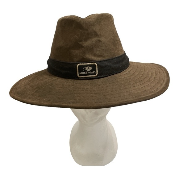 Unisex Mossy Oak Structured Wide Brim Aussie, Brown, Large/Extra Large - Picture 2 of 8